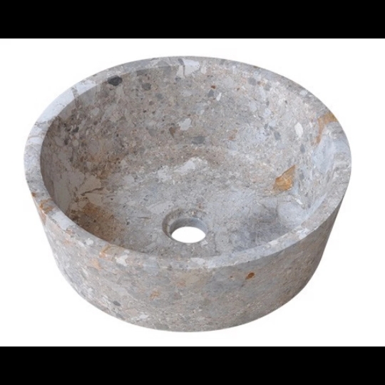 Chậu Rửa Mặt Lavabo Kanly MAR7E1I Đặt Bàn Đá Marble 400x150 mm
