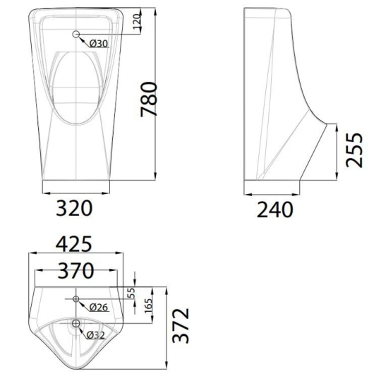 Bồn Tiểu Nam American Standard WP-6519.DC Treo Tường Cảm Ứng PIN