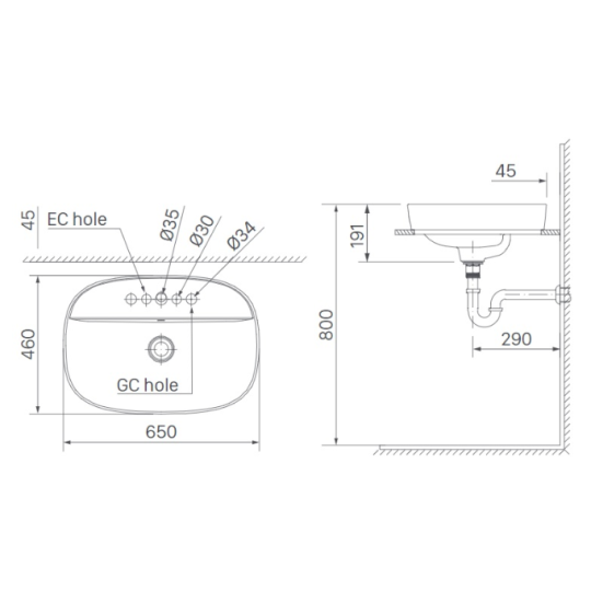 Chậu rửa lavabo đặt bàn inax AL-652V