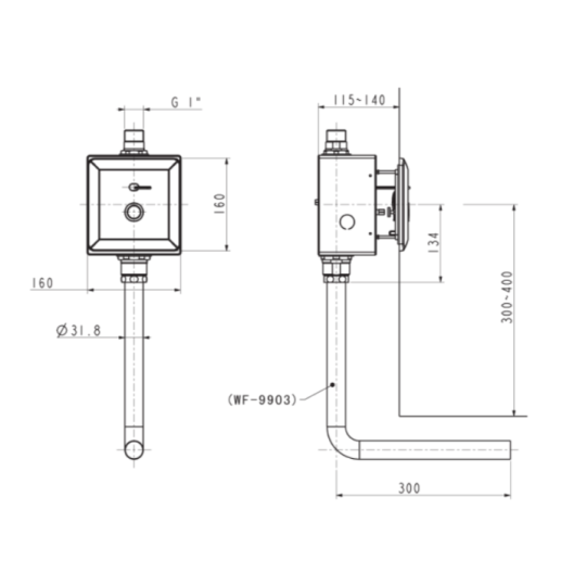 Van xả tiểu cảm ứng âm tường American Standard WF-8603 (WF8603)