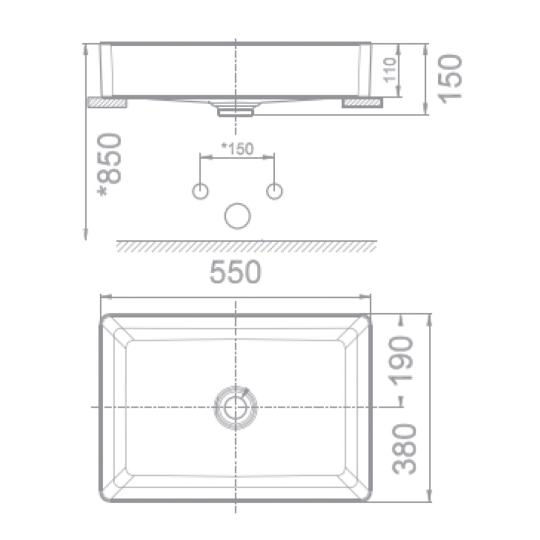 Chậu Rửa Đặt Bàn American Standard WP-F412 Acacia E Supasleek